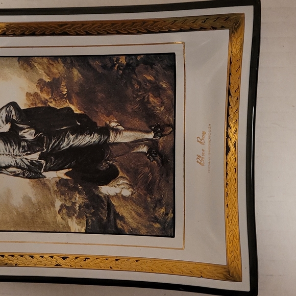 Vintage Art Glass Dish of Blue Boy by Pierre Auguste Renoir - Picture 3 of 12